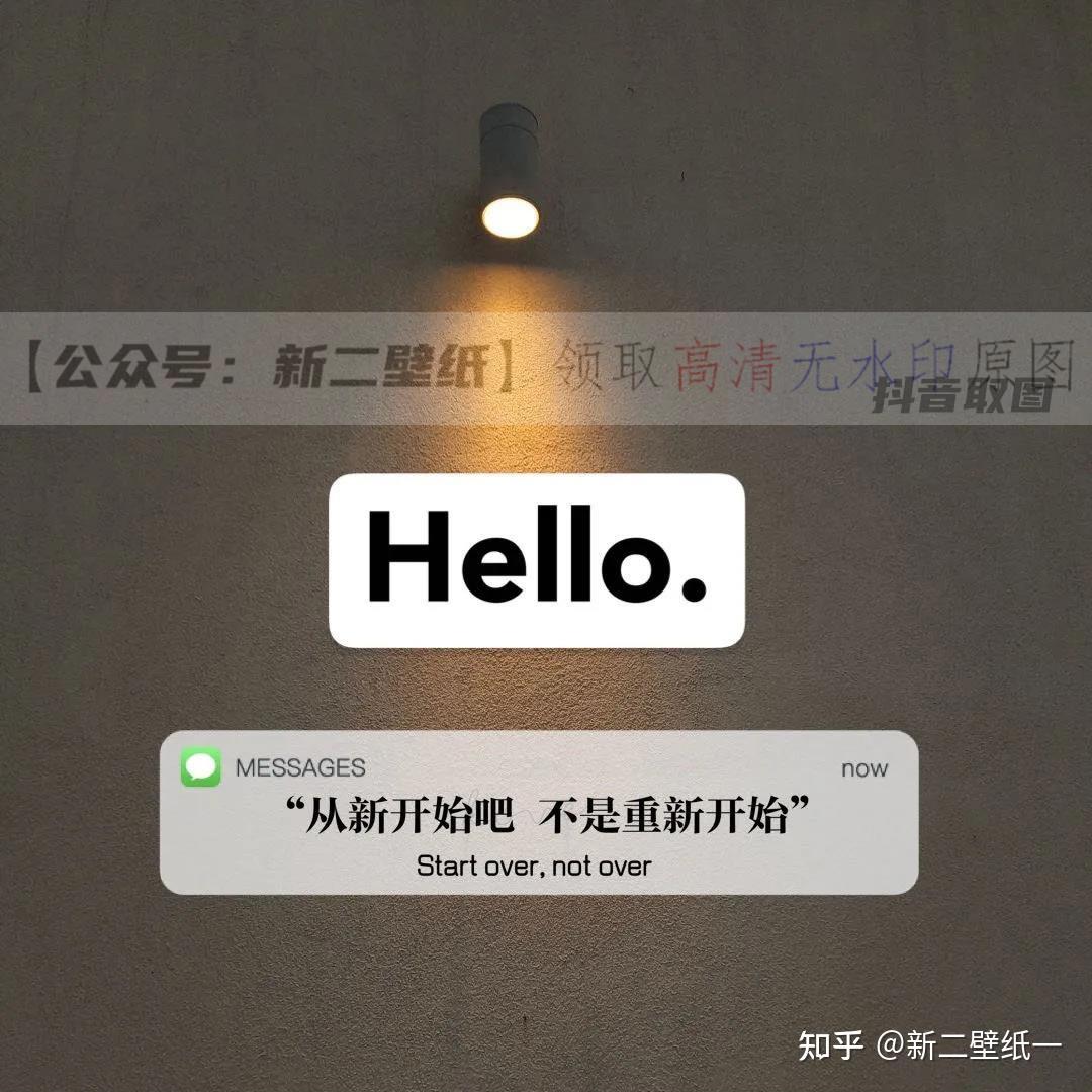 hello从新开始吧不是重新开始图片抖音热门朋友圈封面壁纸背景微信