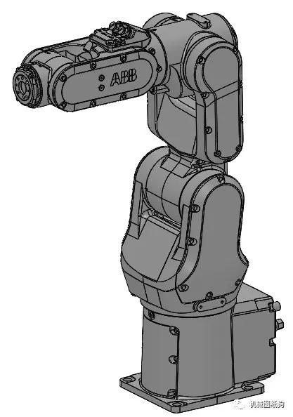 【机器人】abb irb1100 4kg工业机器人造型3d图纸 step格式