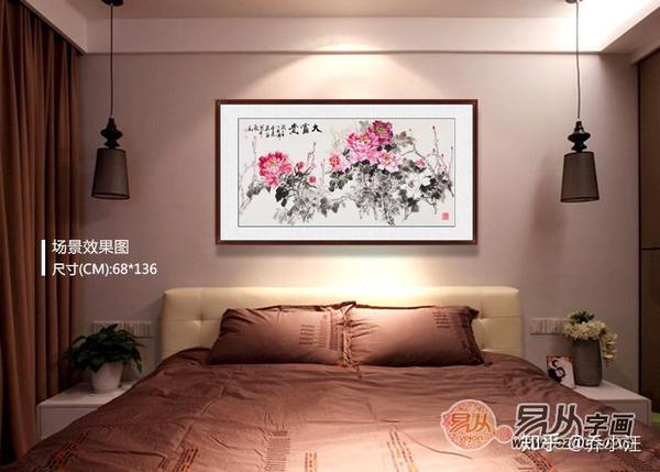 床头背景墙挂什么画比较好,最适合卧室挂的花鸟画作品欣赏