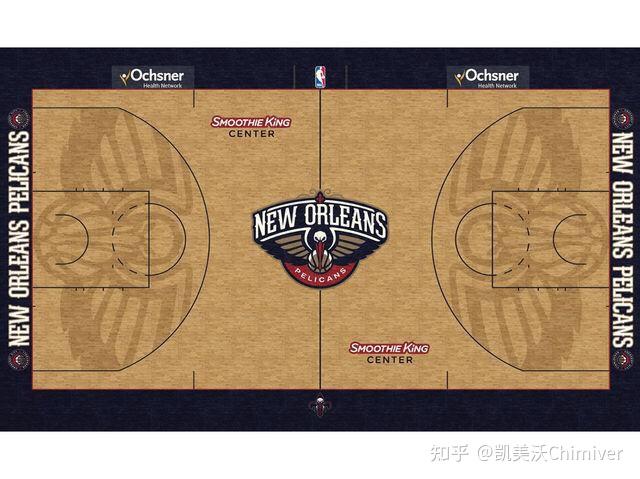 nba球队主场篮球地板彩漆的风格及实际运用1