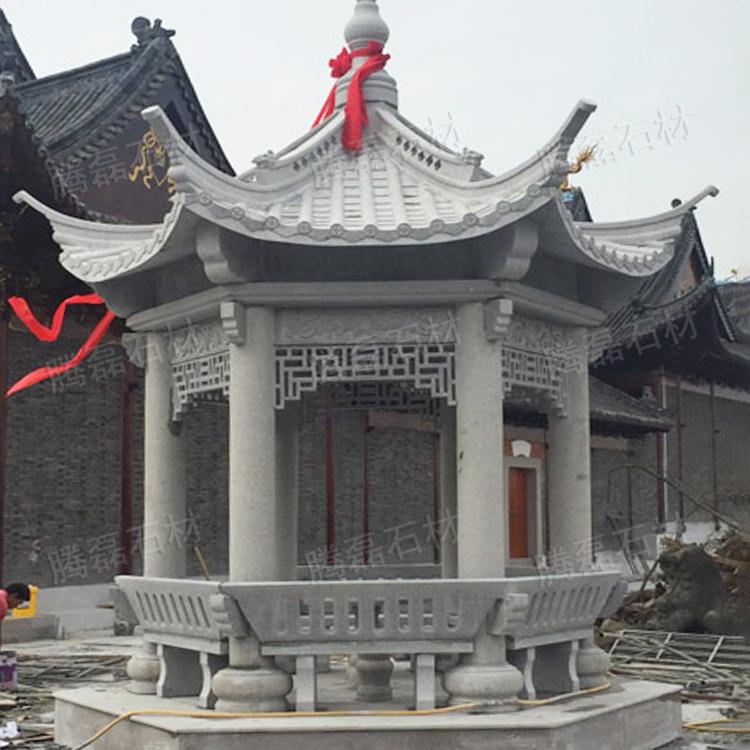 石雕凉亭雕刻造型厂家雕刻石凉亭