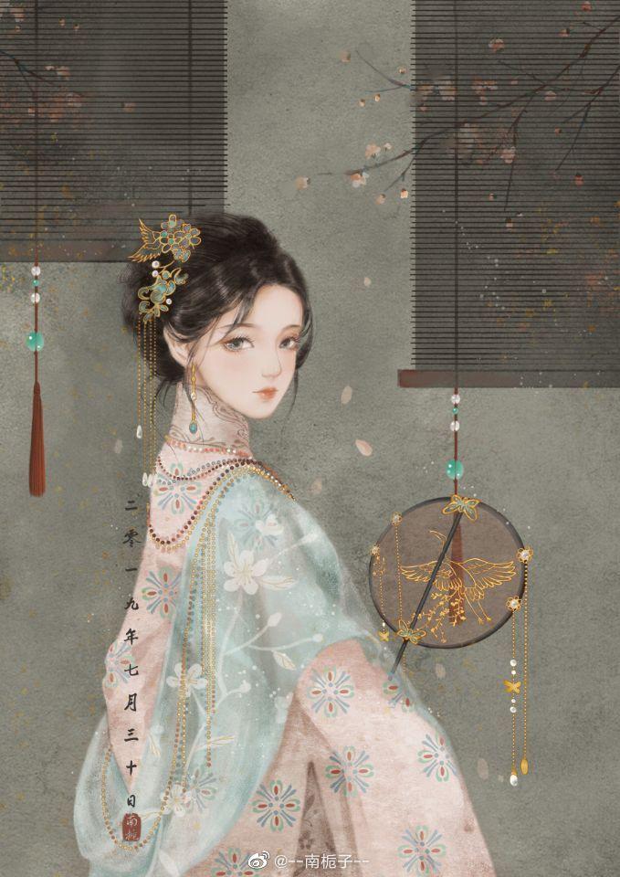 古风少女插画~古典温婉的美~ 插画师 南栀子