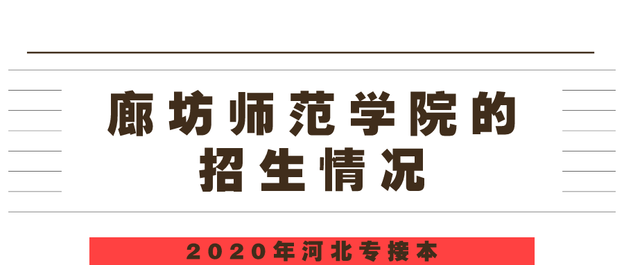 河北专接本之2020年廊坊师范学院的招生情况