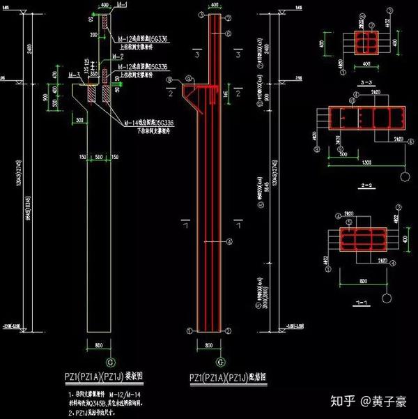 模板图,配筋图,剖面图