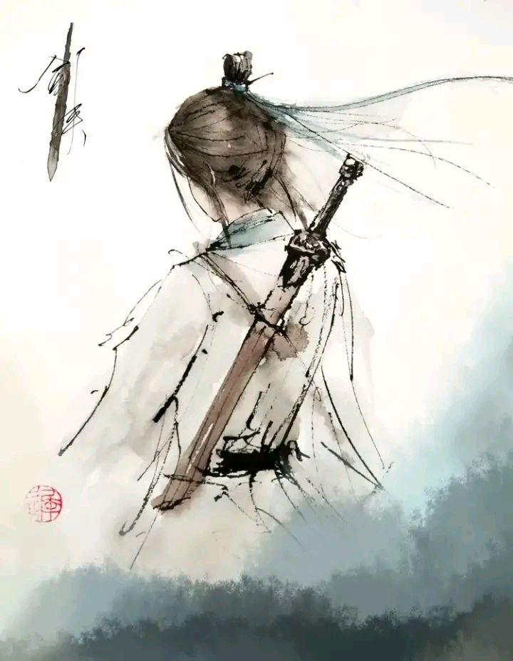 大家有没有一些沧桑的老剑客的古风图片