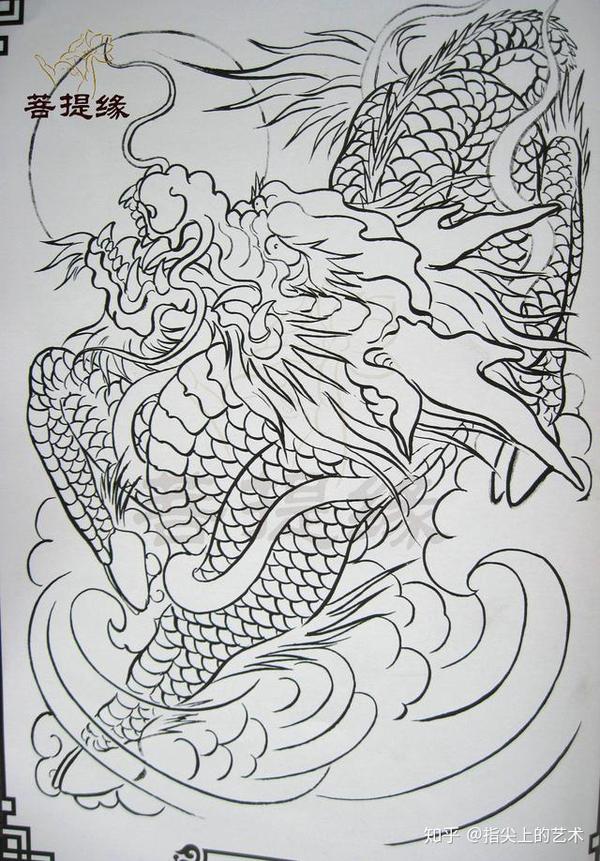 我是雕刻师,菩提缘祥瑞纹身雕刻素描手稿(第二十期)