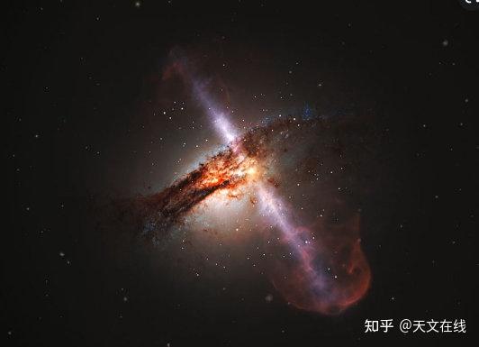 宇宙的恐怖秀场碰撞星系中的喷射流67很是壮观