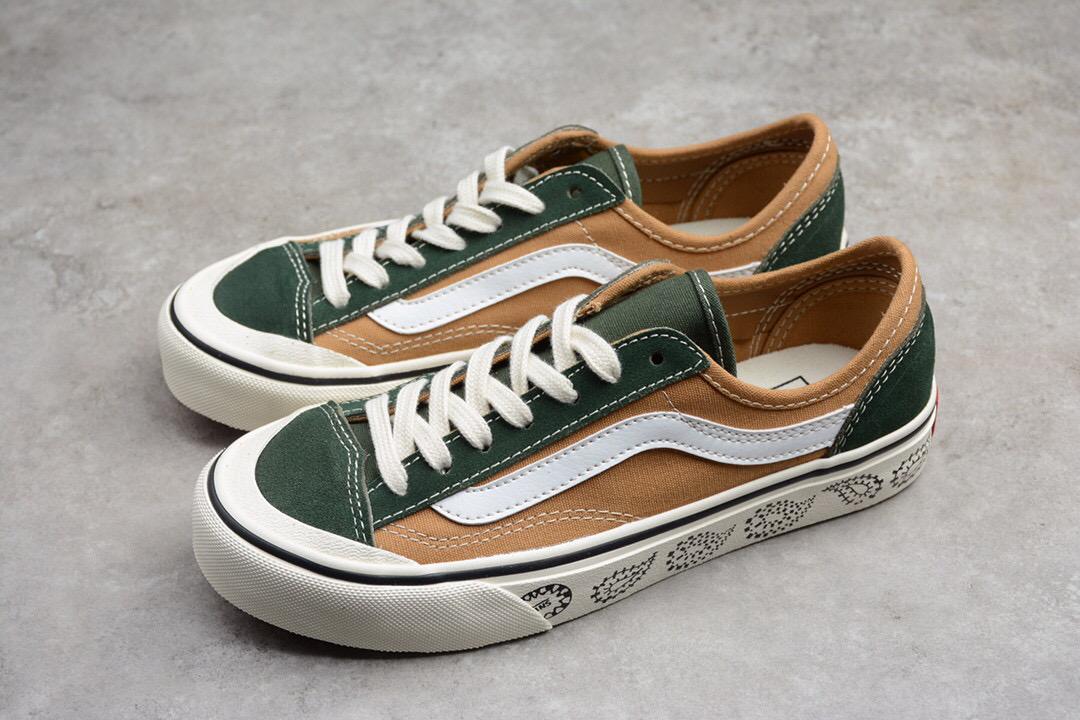 vans style 36,vans权志龙同款蓝白 万斯板鞋 vans style 36 cecon sf 半月包头腰果花