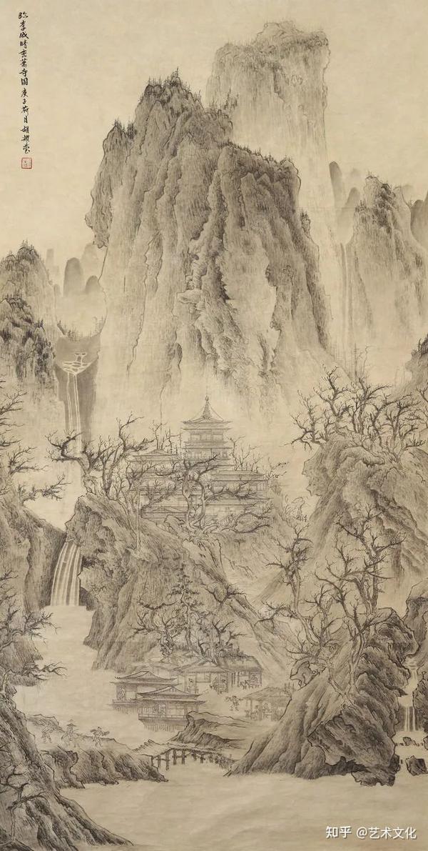 胡耀莹-3 临李成《晴峦萧寺图》67x130cm