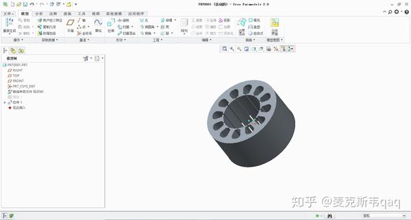 creoparametric20电机三维图纸绘制