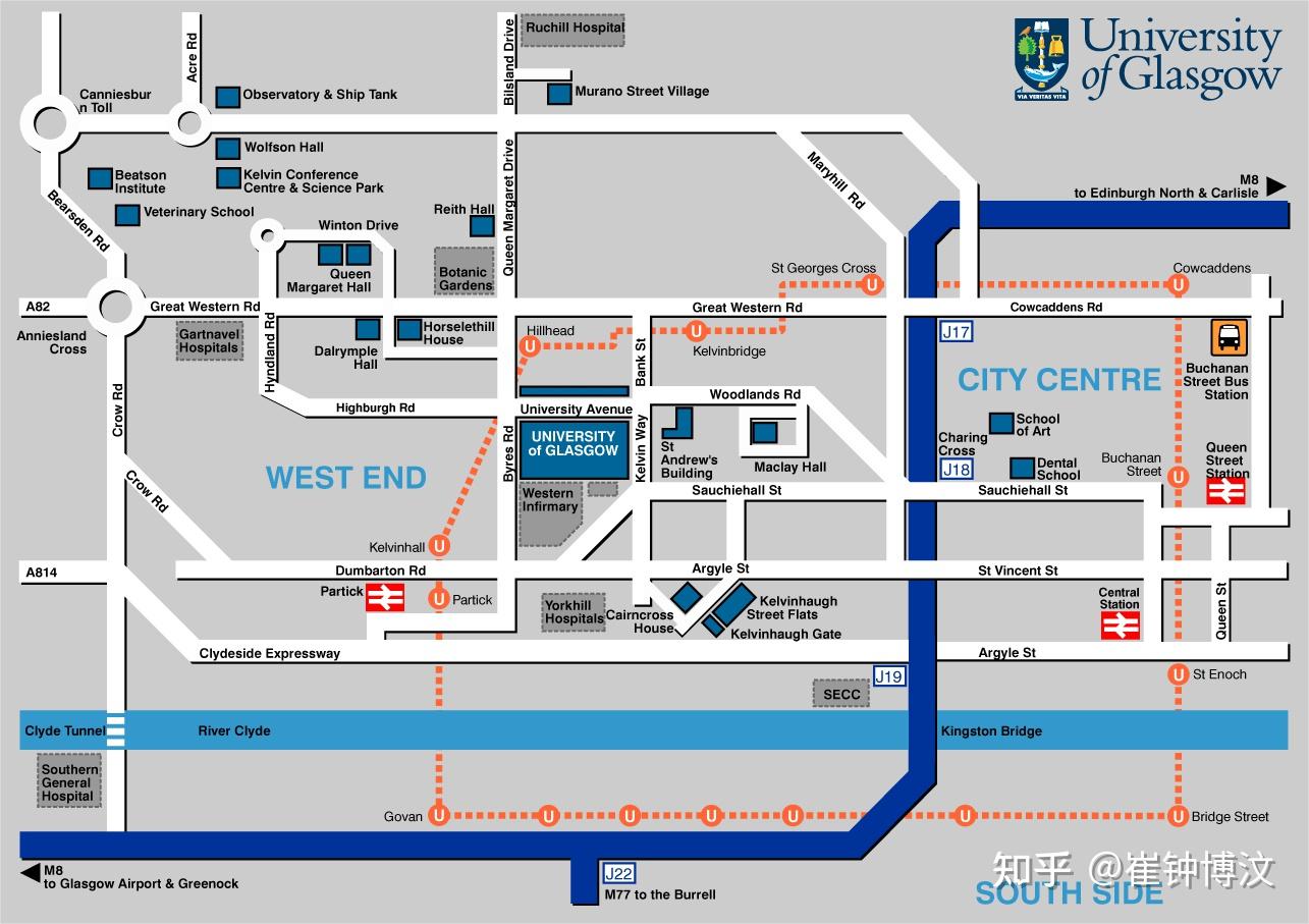 【英国】格拉斯哥大学相关地图