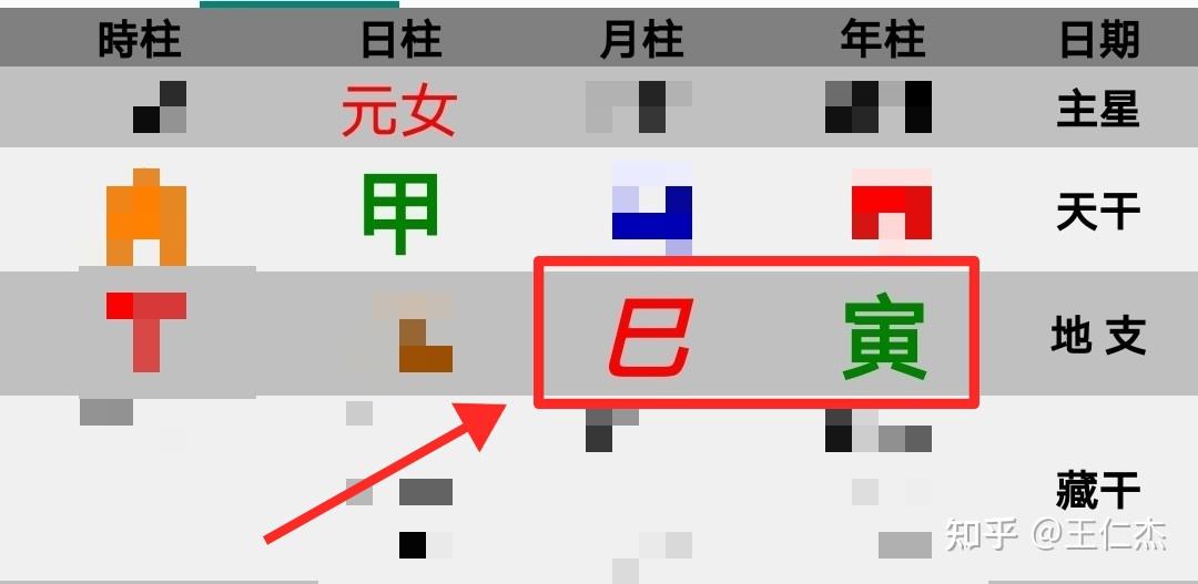 月柱地支巳火