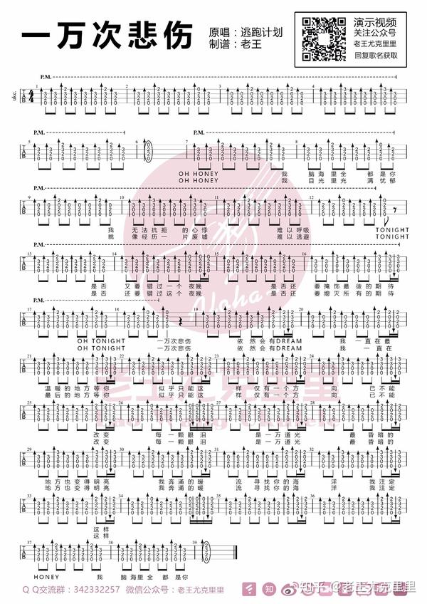 精编谱翻唱视频一万次悲伤逃跑计划