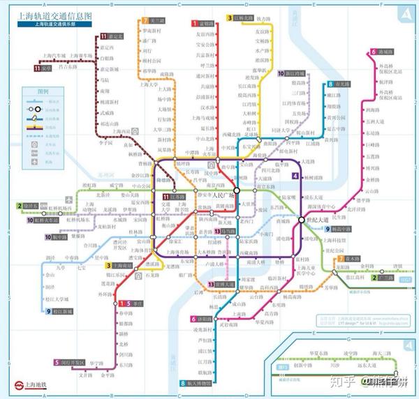 附上海地铁线路图(截止2018.01.01)