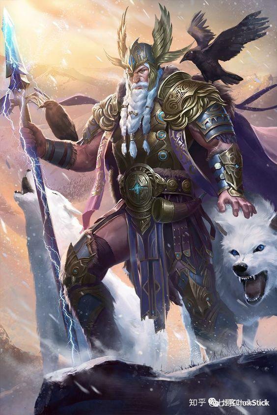 了解完大环境,我们再来看看奥丁这一家子的人设: 奥丁 odin,诸神之父