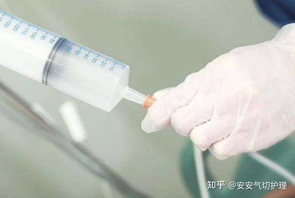 鼻饲滴药,喂食 用大注射器连接胃管接头下面的大注食口,连接牢固后吸