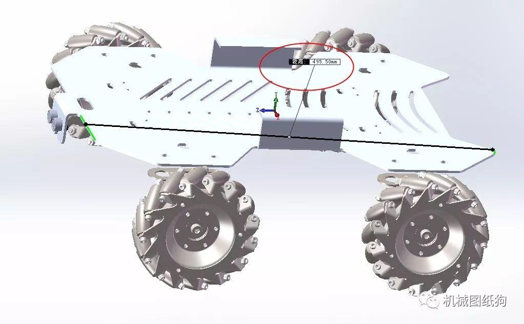 机器人麦克纳姆轮机器人车底盘3d图纸igs格式