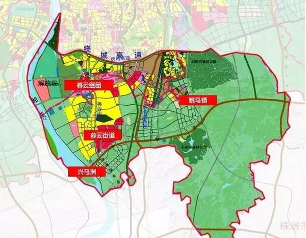 长沙市南部新城空间发展战略规划研究范围为湘府路以南,长沙行政区