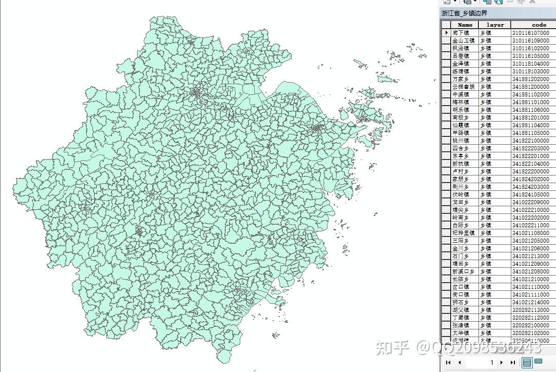 浙江省建筑轮廓数据局部如图:浙江省河网水系数据:如下图:浙江省行政