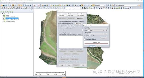 地图打印 | globalmapper20如何把图新地球(lsv)标绘好的矢量叠加tif