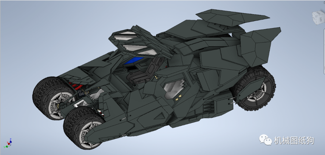 【其他车型】batmobile蝙蝠车概念2模型3d图纸 inventor设计