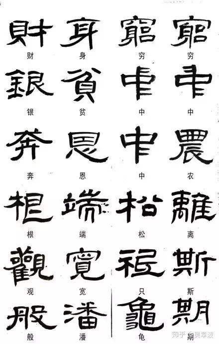 隶书这样写不是错别字