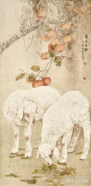 雍容华贵的美女画家张秀萍老师工笔羊技法步骤图