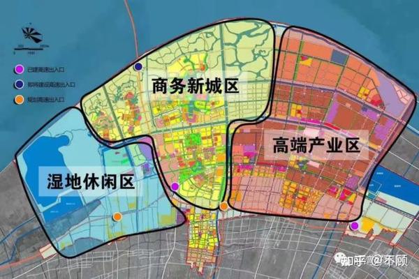 前湾新区(杭州湾新区)空间布局,及各大开发商的楼盘分布明细