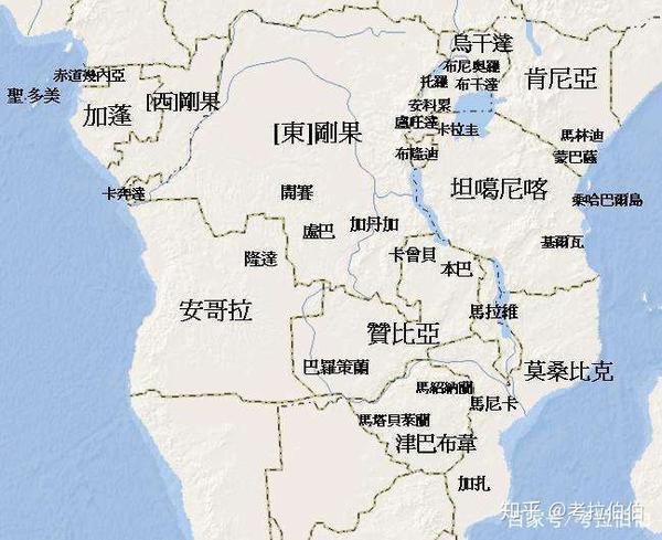 独家窍门三分钟记住中非和南非地图扶不起的钻石王国