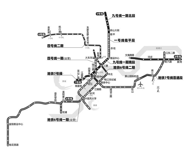 杭州地铁8号线列车已经顺利抵杭!今年杭州还将迎来5条地铁新线路