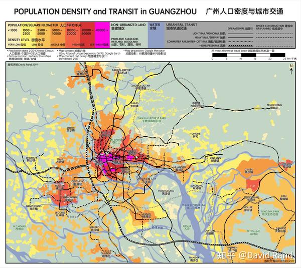 第7图:《广州人口密度与城市交通》