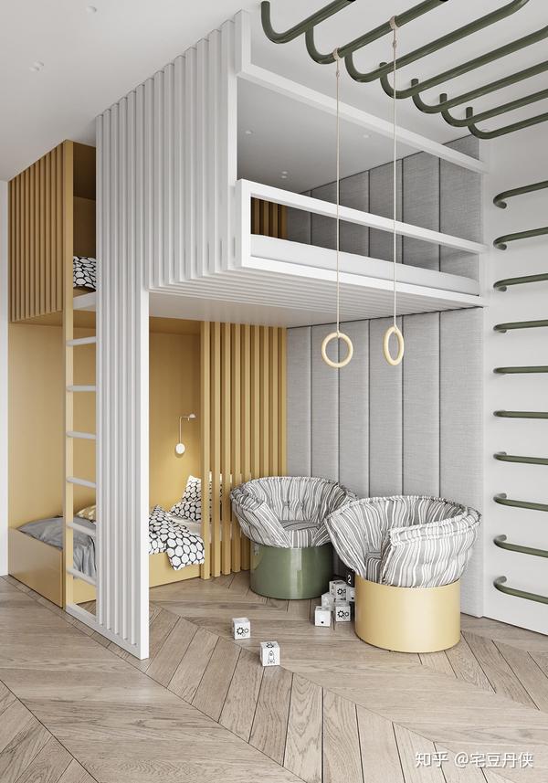 【卧室,卫浴室篇】230㎡ 大理石和现代室内公寓设计