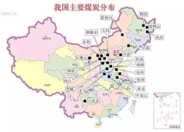 中国煤炭资源产地和市场目的地大都分布沪疆大运河周边,利于水运