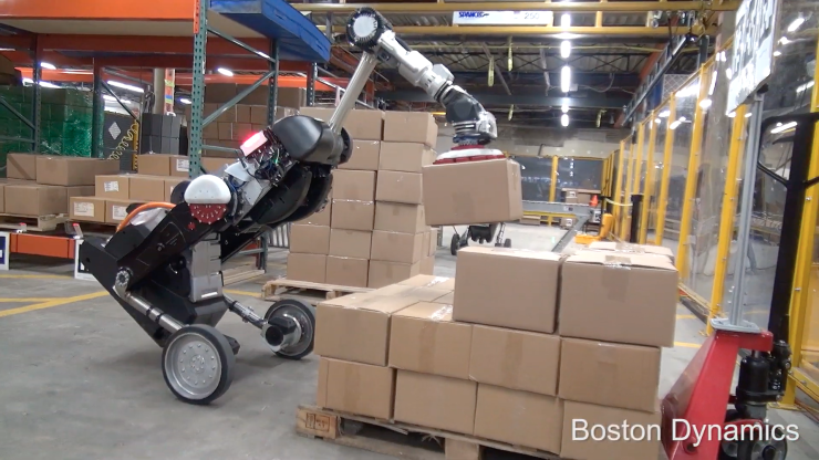 波士顿动力发了一款迅猛龙机器人撅着屁股干活快递员要失业
