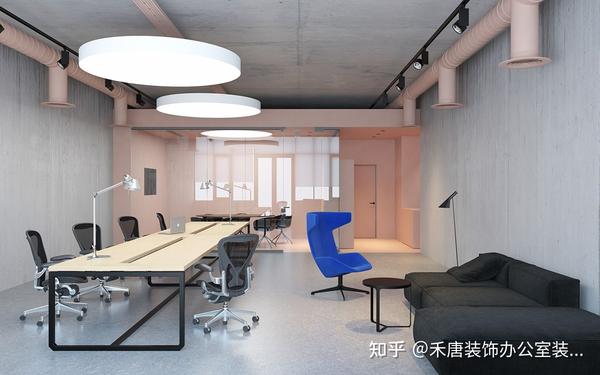 80平米办公室设计布局装修效果图