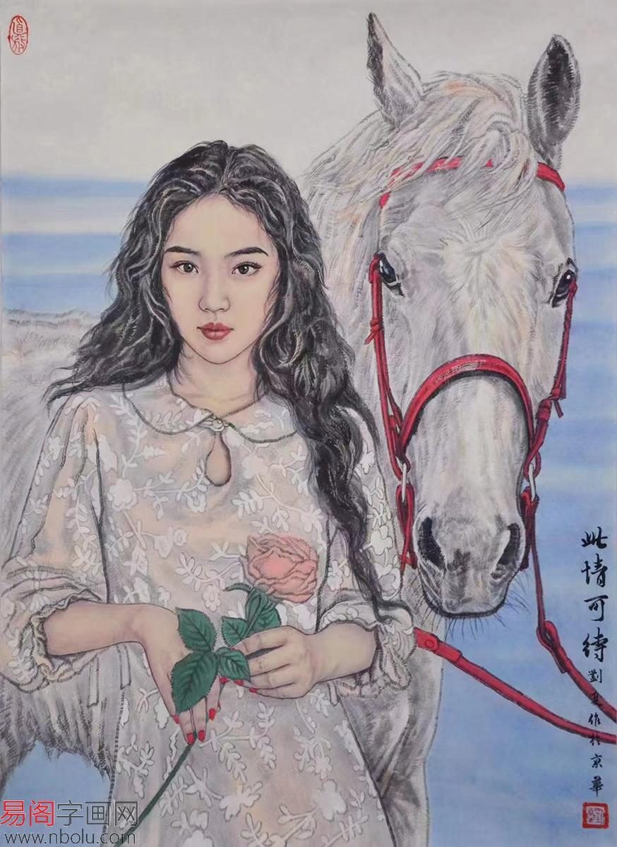 画家刘夏作品欣赏,看着唯美雅致的人物画,像是每天都在过3.