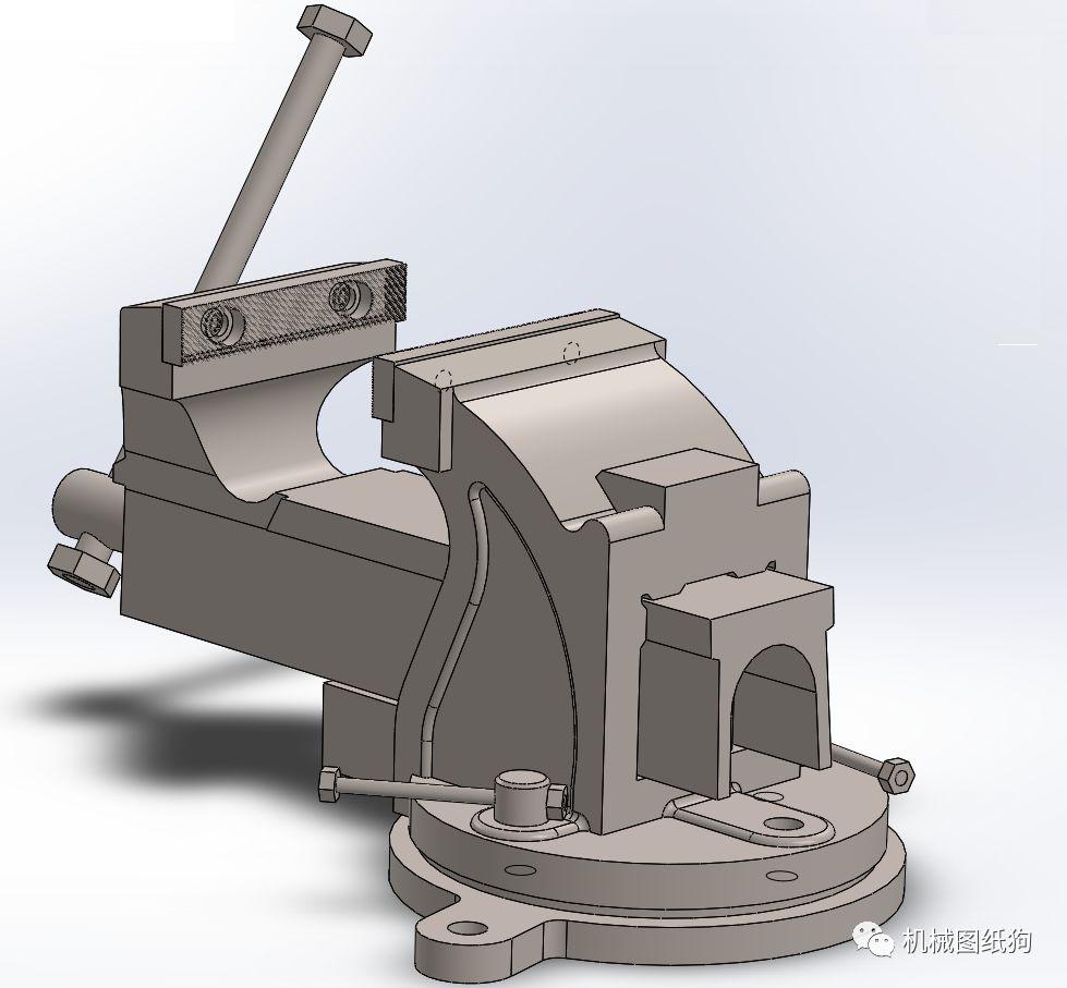 【工程机械】clamp vise台虎钳3d数模图纸 solidworks