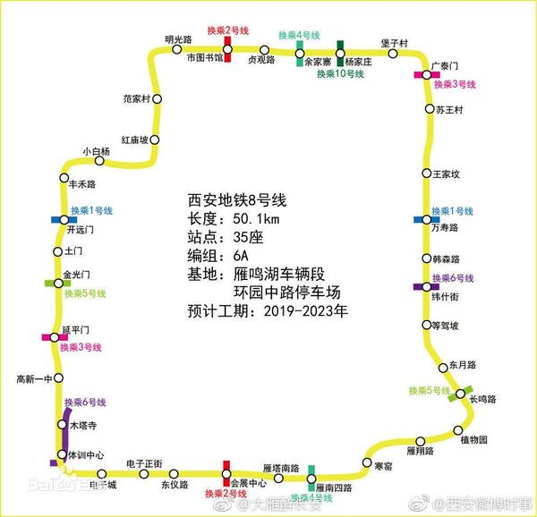 请点评下规划中的西安地铁八号线,以及八号线各换乘站