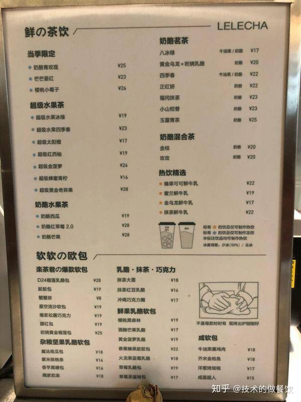 2.乐乐茶的菜单与价格带分布