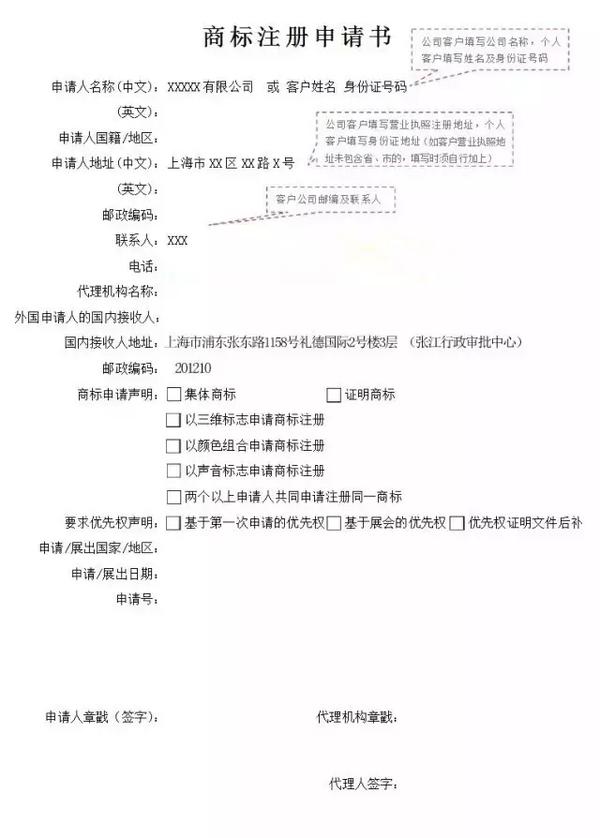 干货手把手教您如何填写商标注册申请书