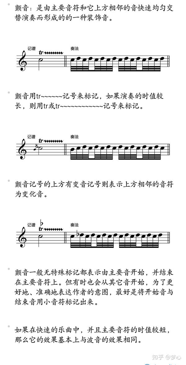 乐理基础知识装饰音记号