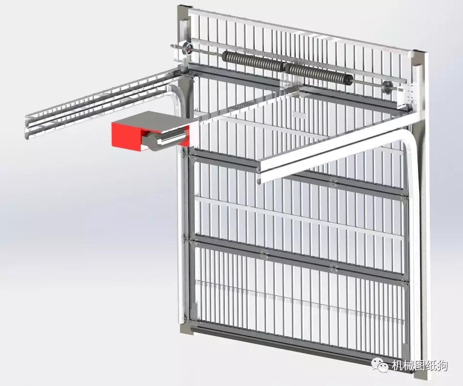 【工程机械】高架大铁门结构3d图纸 solidworks设计
