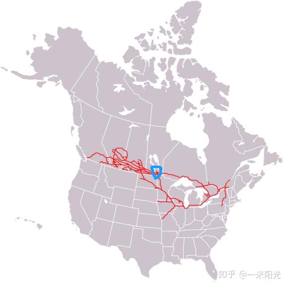 加拿大铁路交通图