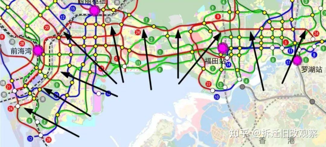 网传深圳地铁五期规划来了,含7线 共计249.56km