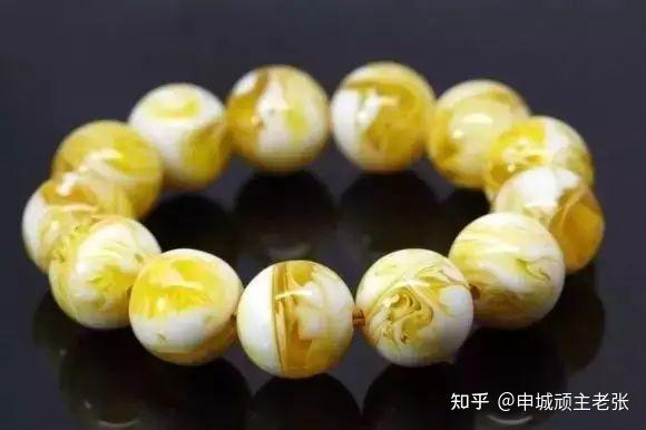 (五花肉状真蜜蜡) (拉丝搅拌状假蜜蜡)