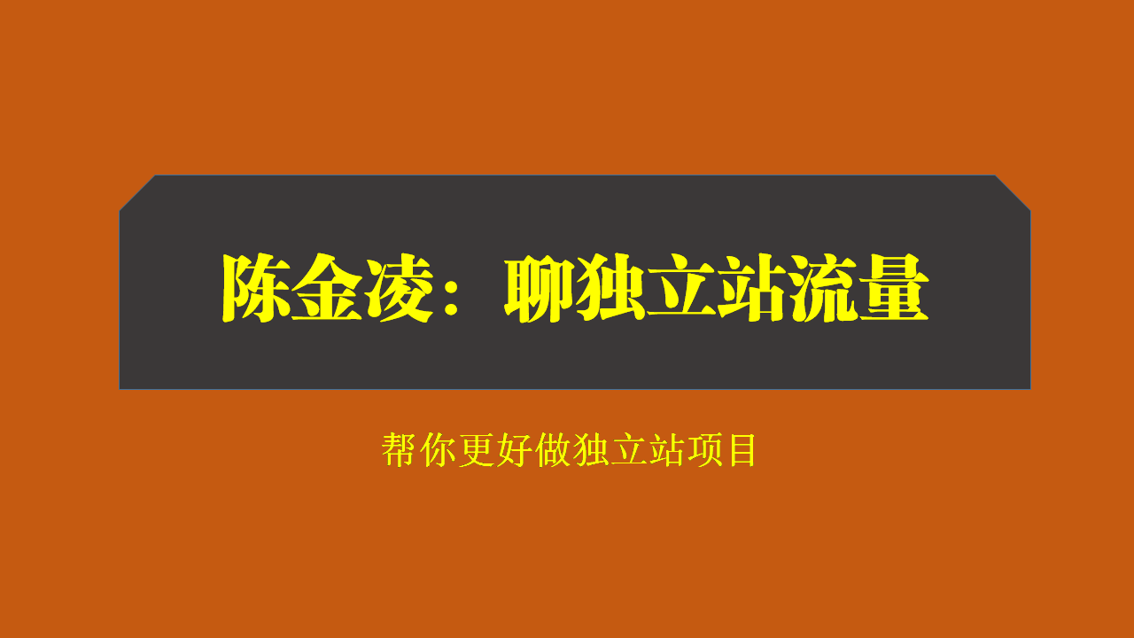 陈金凌聊独立站流量4