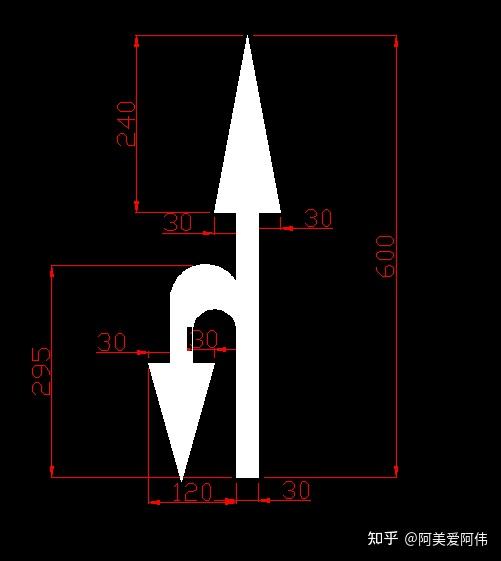 国标交通标线导向箭头的标准尺寸