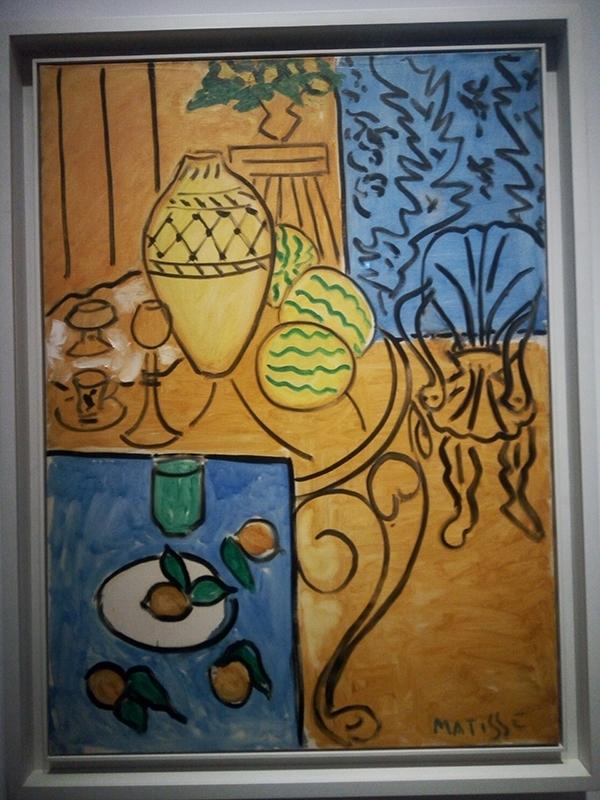 《黄与蓝的室内》(yellow and blue interior),亨利·马蒂斯(henri