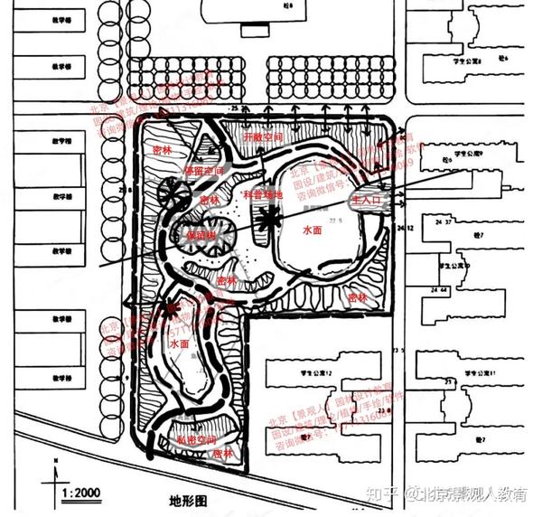 【景观人考研真题分析】校园绿地设计方法—以华中农2012年风景园林