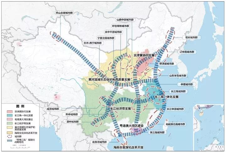 相关规划, 我国共布局了19个国家级城市群:发展壮大城市群和都市圈